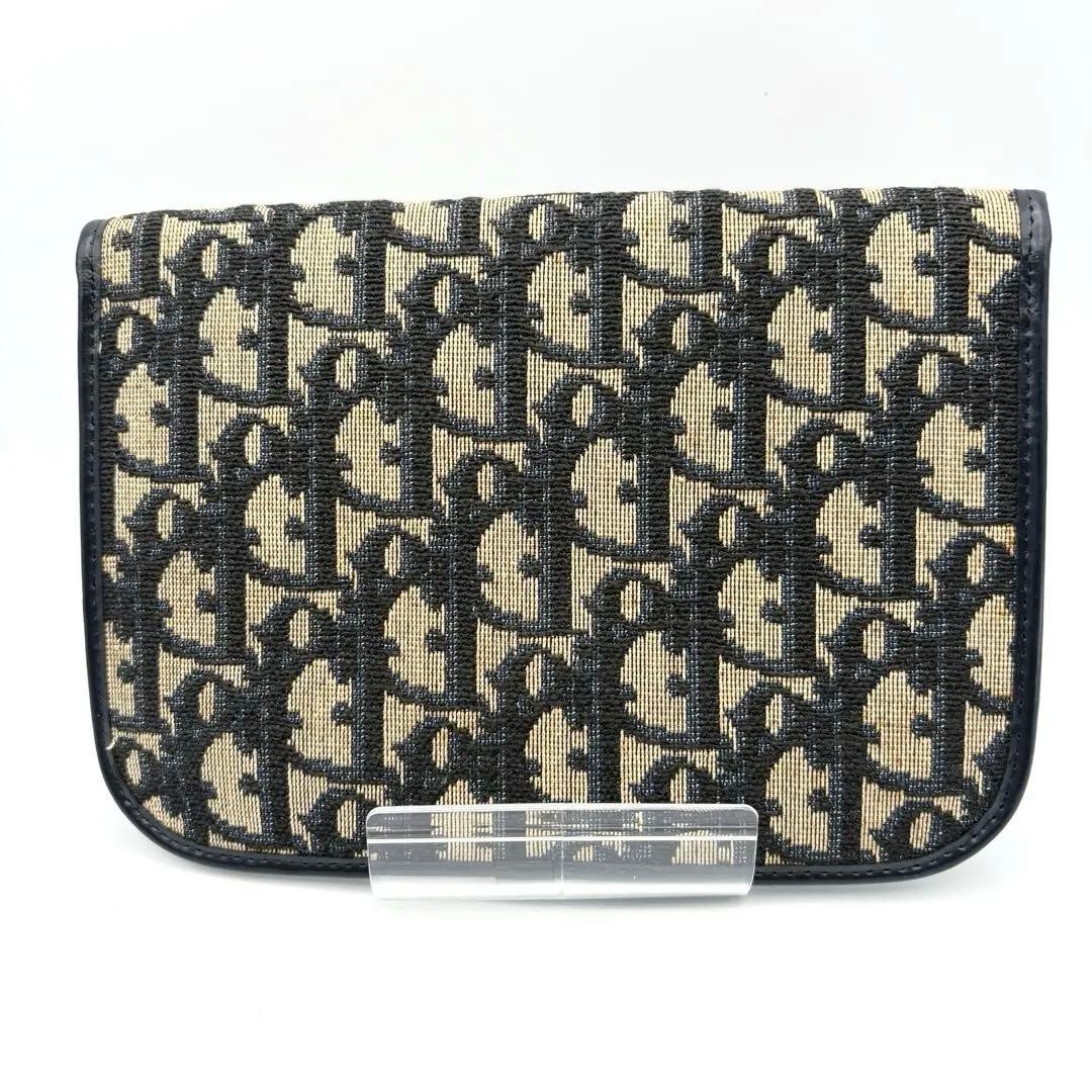 【希少】ディオール オールドトロッター柄 クラッチポーチ ヴィンテージ ネイビー