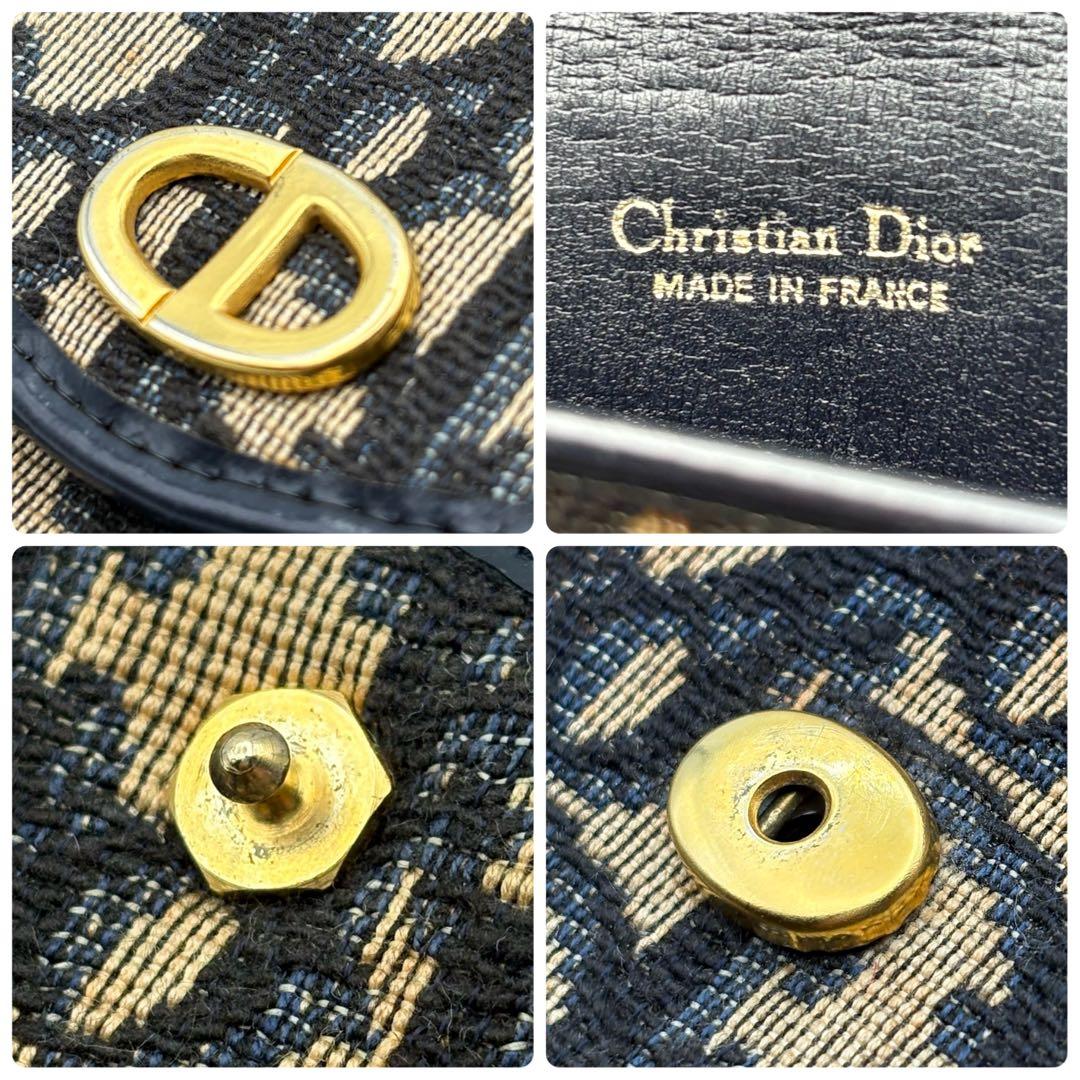 【希少】ディオール オールドトロッター柄 クラッチポーチ ヴィンテージ ネイビー