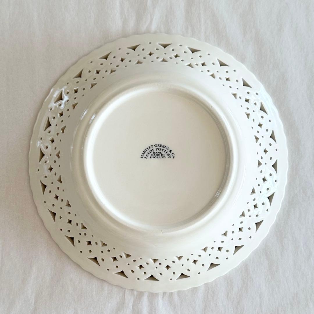 希少 HARTLEY GREENS レースリム皿 英国陶器