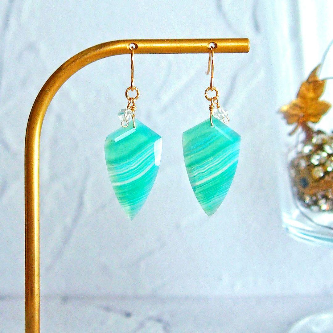 ポメころび様　グリーンバンデッドオニキス　チャーム　14kgf　他2点