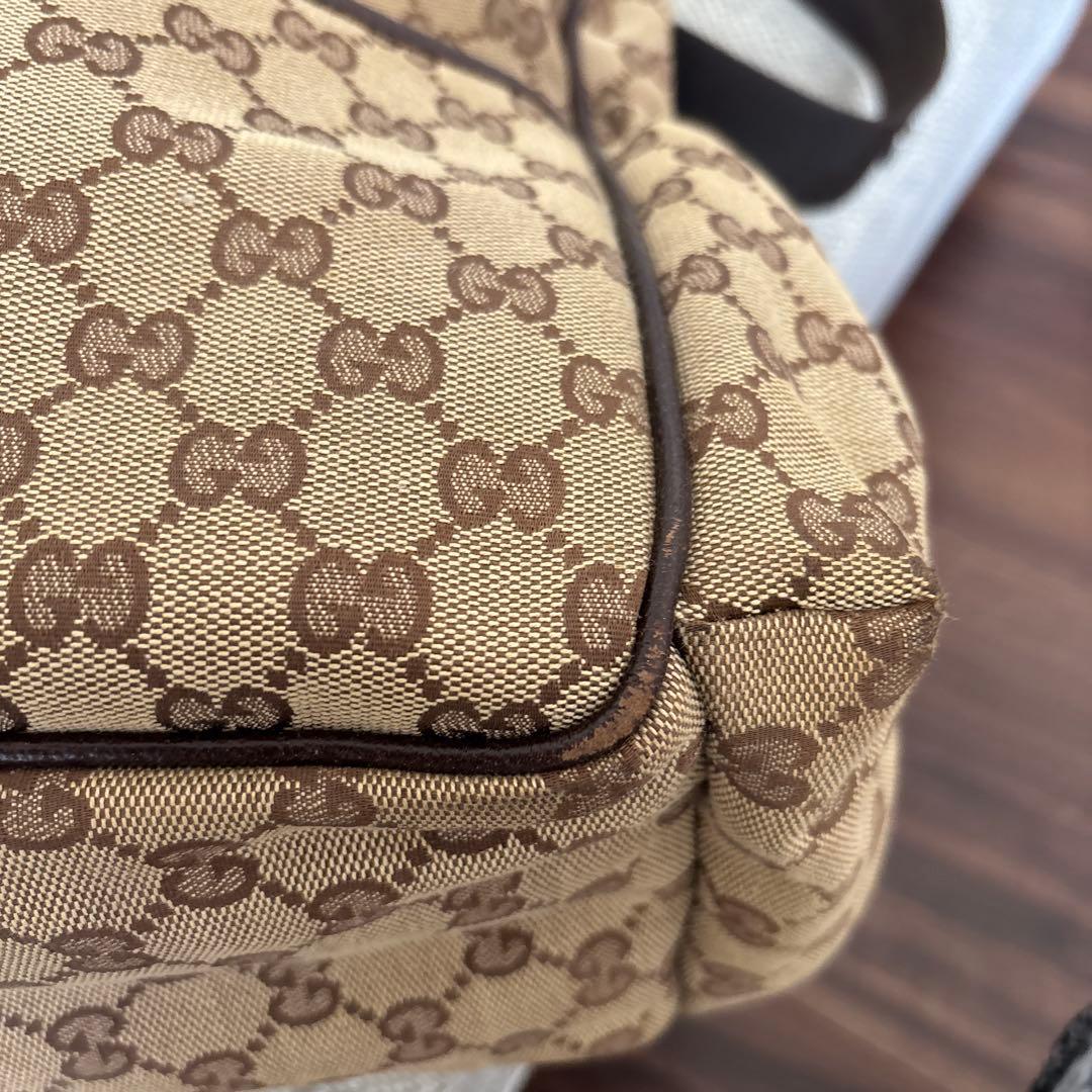 GUCCI グッチ GGキャンバス　ショルダーバッグ 　マザーズバッグ