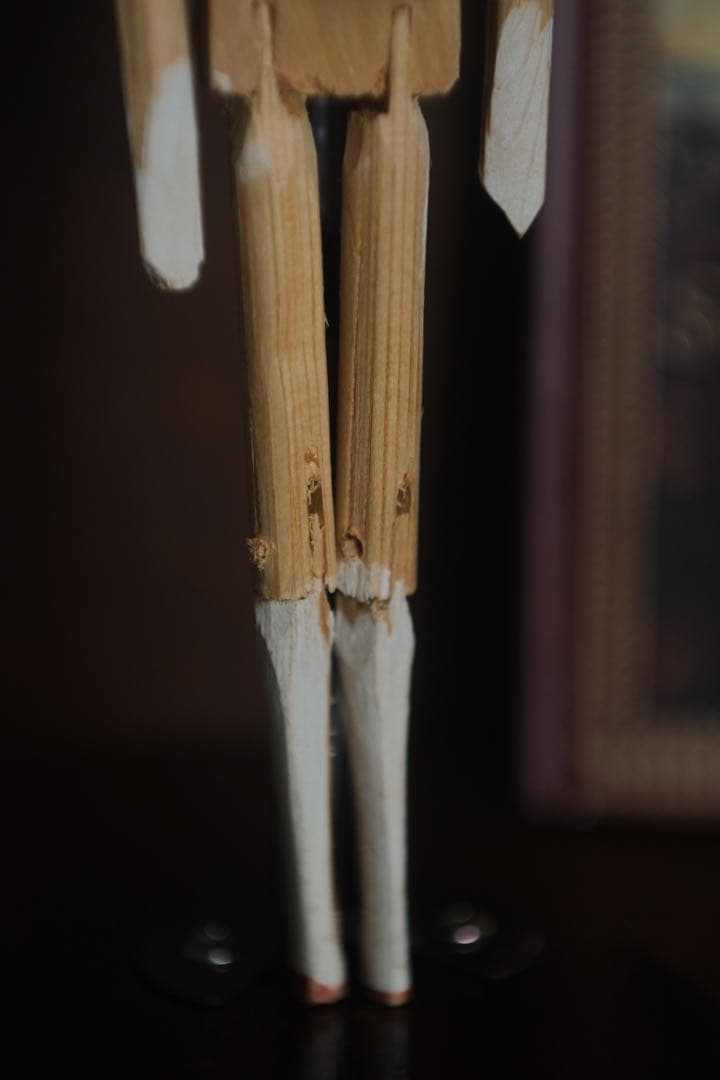 ペグドール アンティーク ウッデンドール 木製人形 イタリア