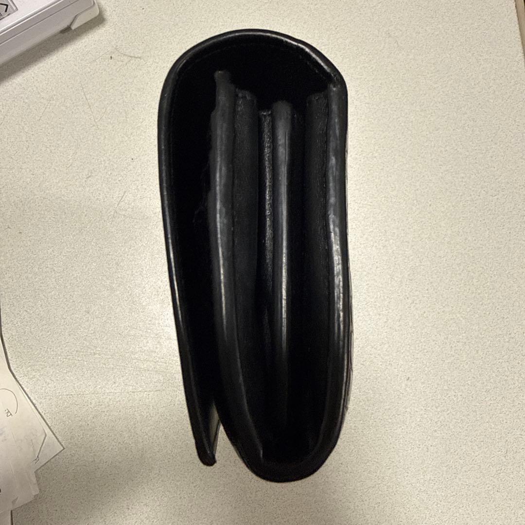 美品 サンローラン 長財布 カサンドラロゴクロコ フラップレザーブラック