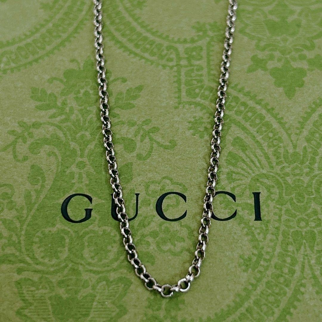 GUCCI チェーンのみ Ag925 ネックレス グッチ トップ無 アクセサリー