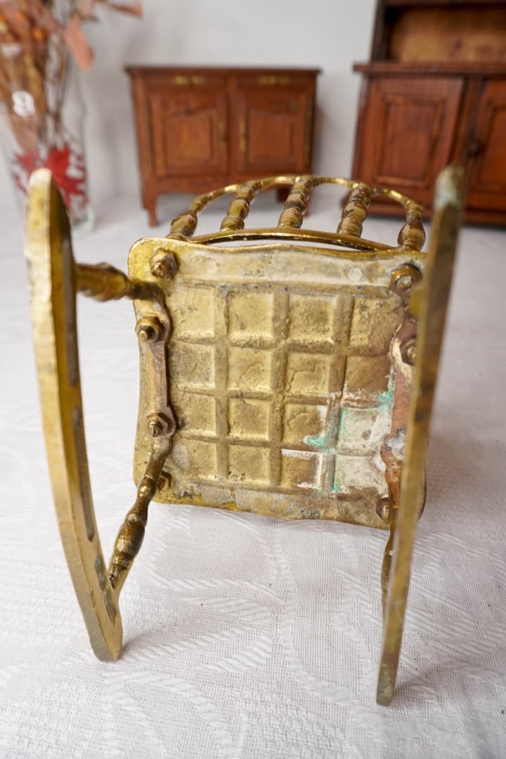 イギリス アンティーク 真鍮製 ミニチュア ロッキングチェア