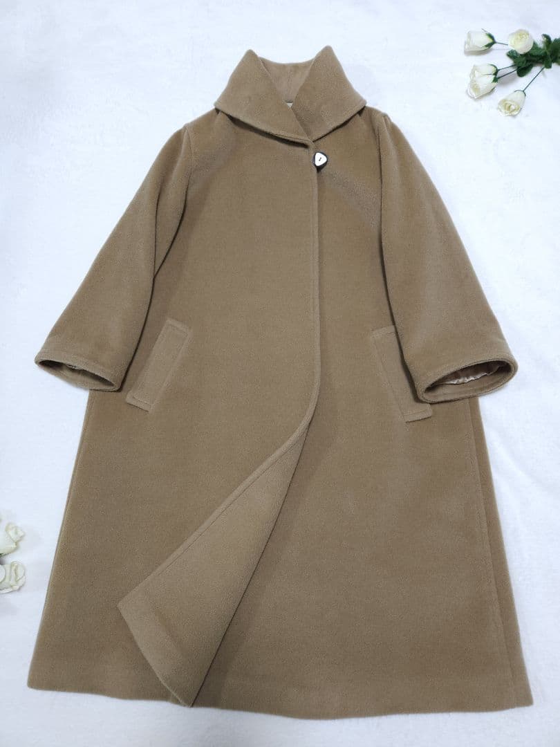 ARMANI 高級ロングコート 美品 30万 カシミヤ混 キャメルベージュ