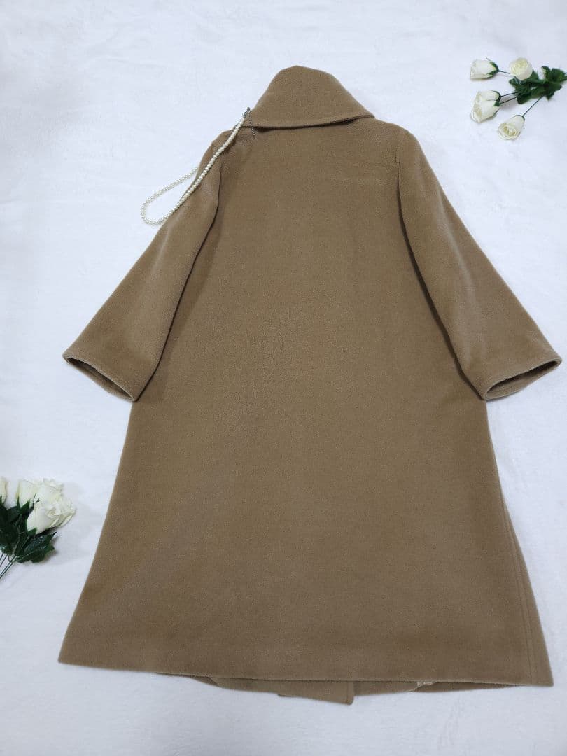 ARMANI 高級ロングコート 美品 30万 カシミヤ混 キャメルベージュ