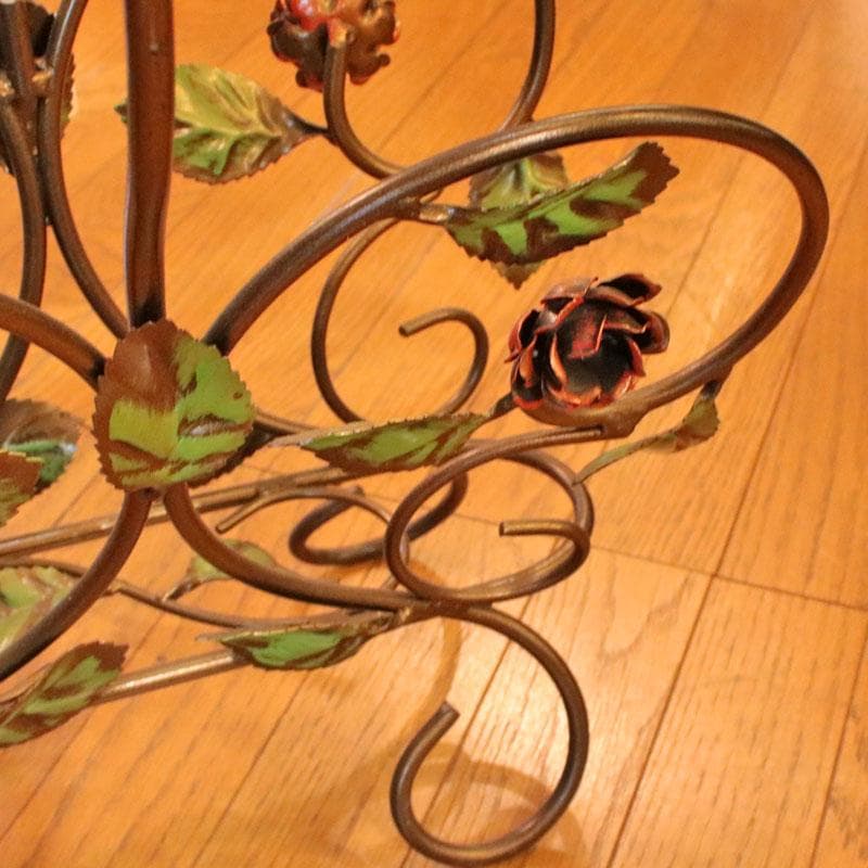 イタリア製 マガジンラック ロートアイアン ローズ 602-P23