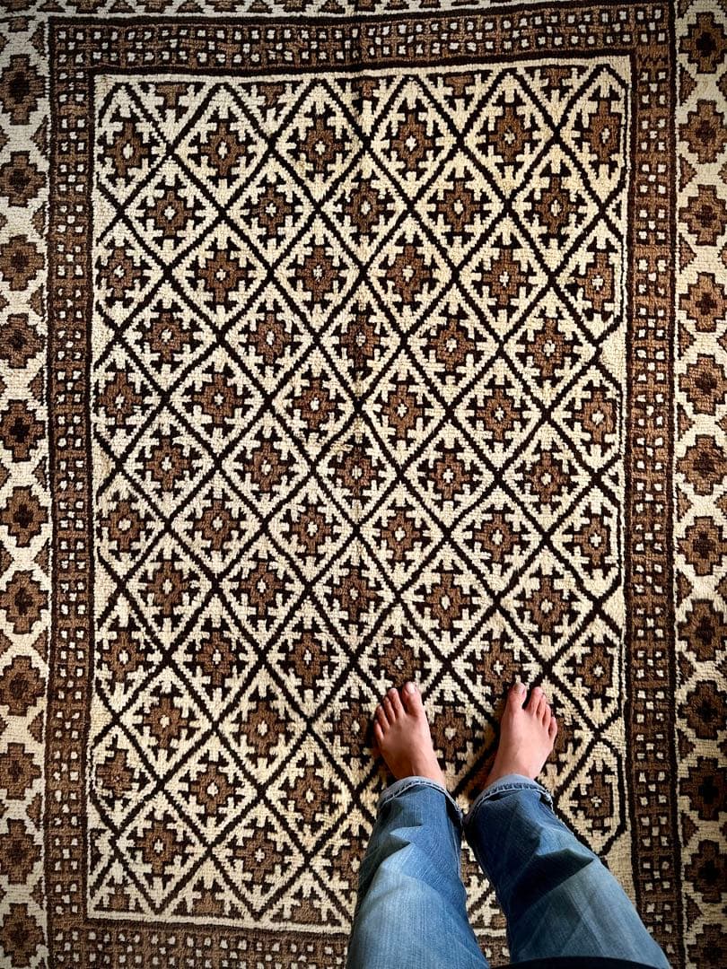 トライバルラグ　ヴィンテージラグ　タイマニ　バルーチ　プリミティブアート　美品