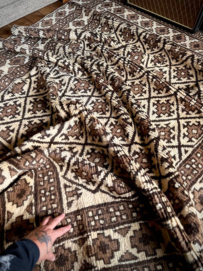 トライバルラグ　ヴィンテージラグ　タイマニ　バルーチ　プリミティブアート　美品