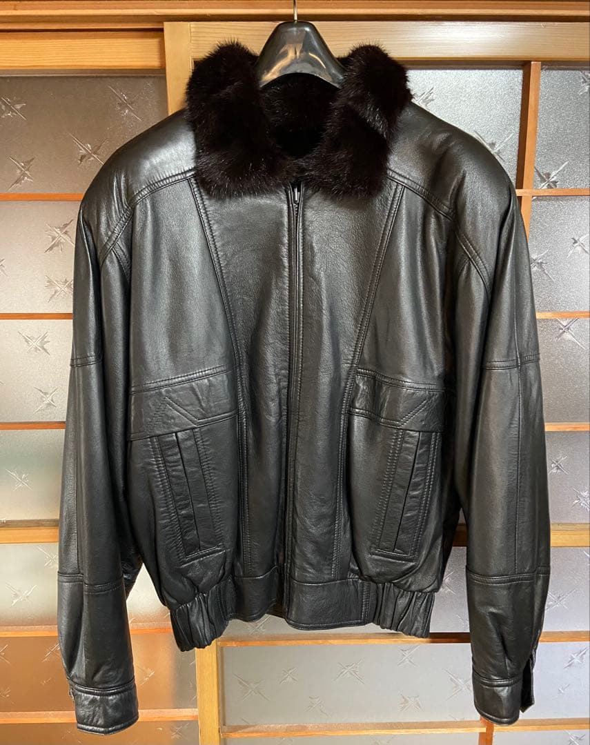 高級ミンクリバーシブル ブルゾン メンズ