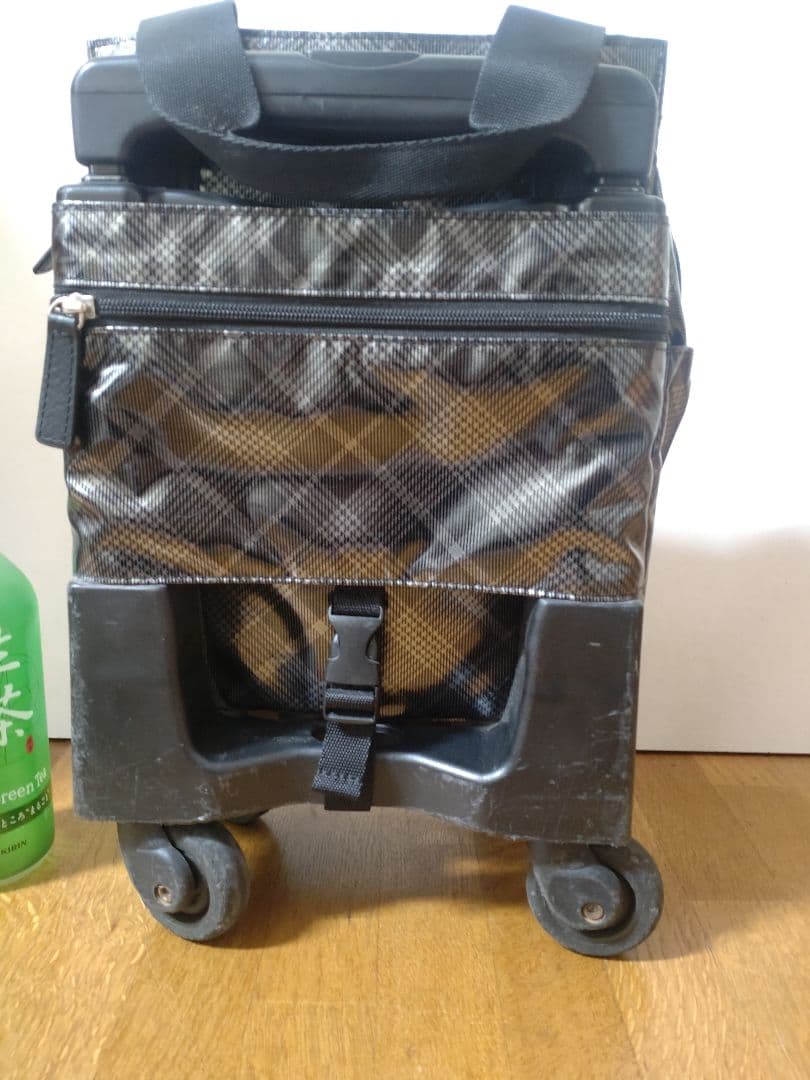 SWANY　スワニー　ショッピングカート　シルバーパテントチェック