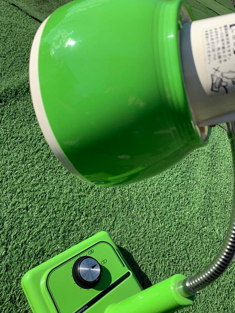 ナショナル　昭和レトロ　当時物　電気スタンド　デスクライト　グリーン　調光付