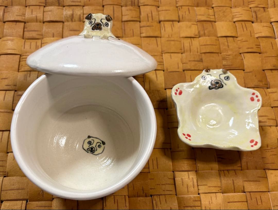 室井夏実さん 犬丼ぶり大・小 小皿4点セット