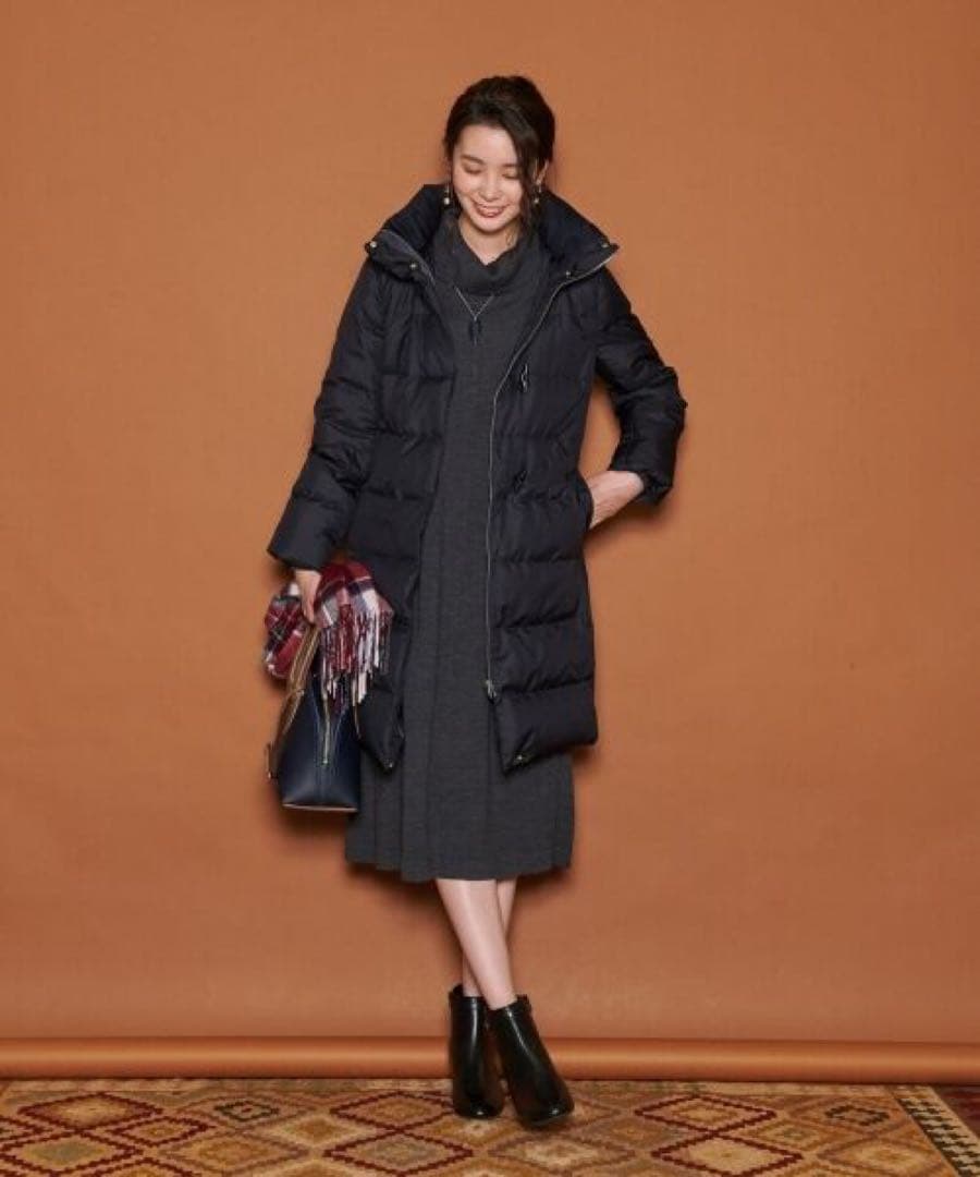 ☆ほぼ未使用☆ジェイプレス　ブラッシュドマルチポリ ロング ダウンコート　11号