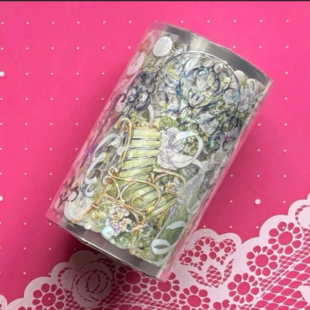 値下げ 贝壳光 8cm×10m 花香满庭 海外マスキングテープ　庭　ガーデン