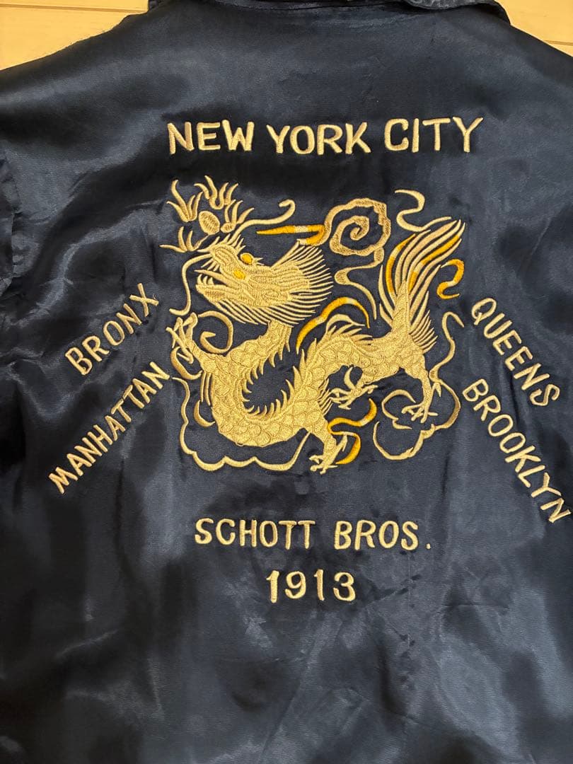 Schott スカジャン ネイビー