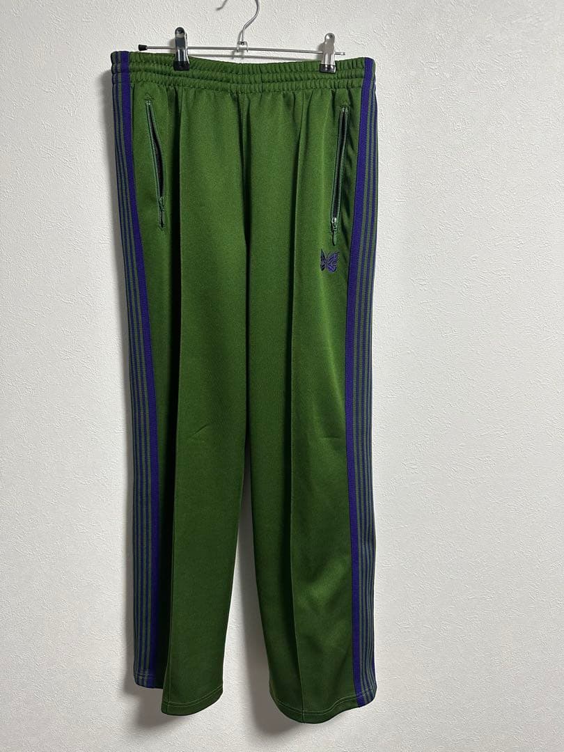 Needles トラックパンツ ストレート グリーン Sサイズ