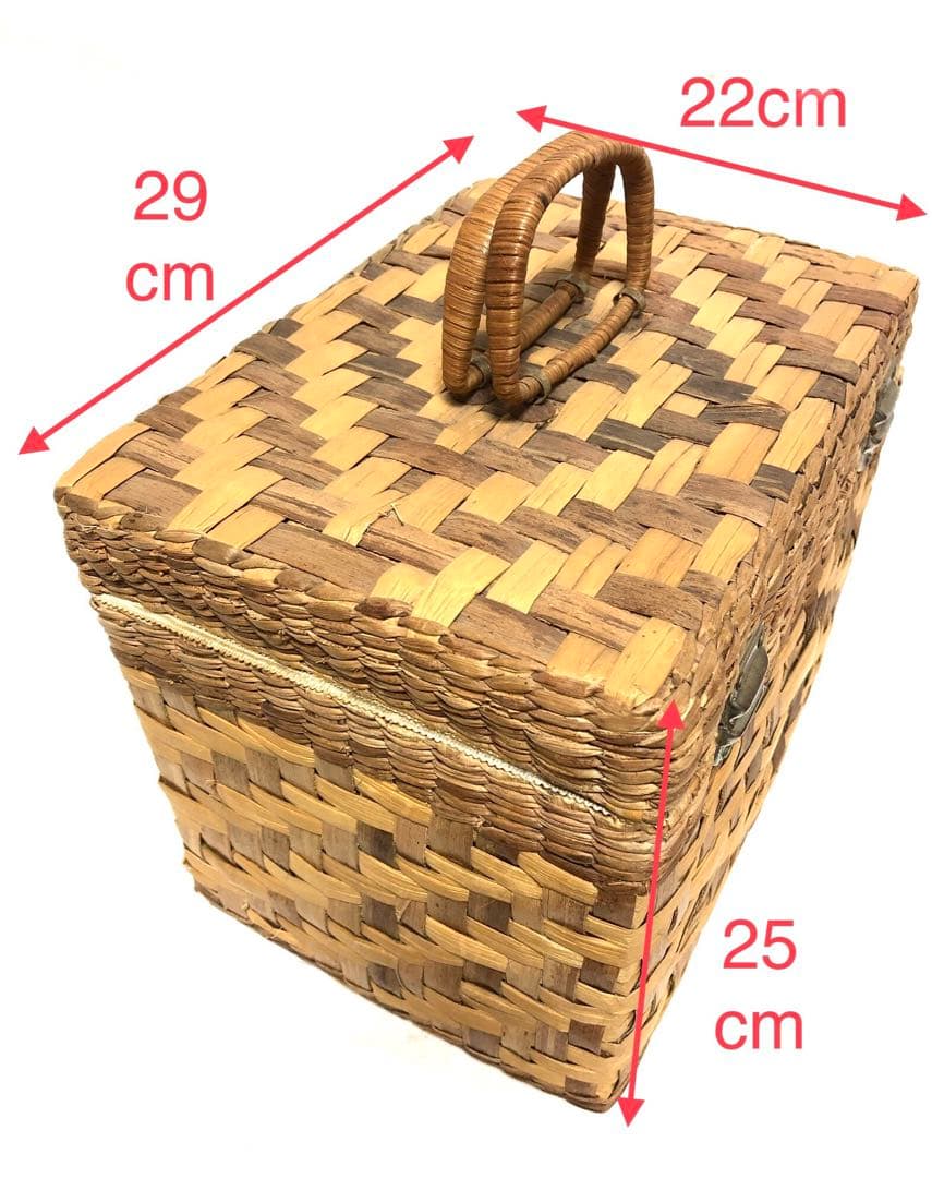 ■アンティーク・ビンテージ■木製 ピクニックバスケット■かごバッグ・レトロ・籠