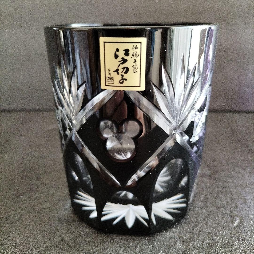 青森伝統工芸品　津軽びいどろ置物とディズニー江戸切子グラス　だい