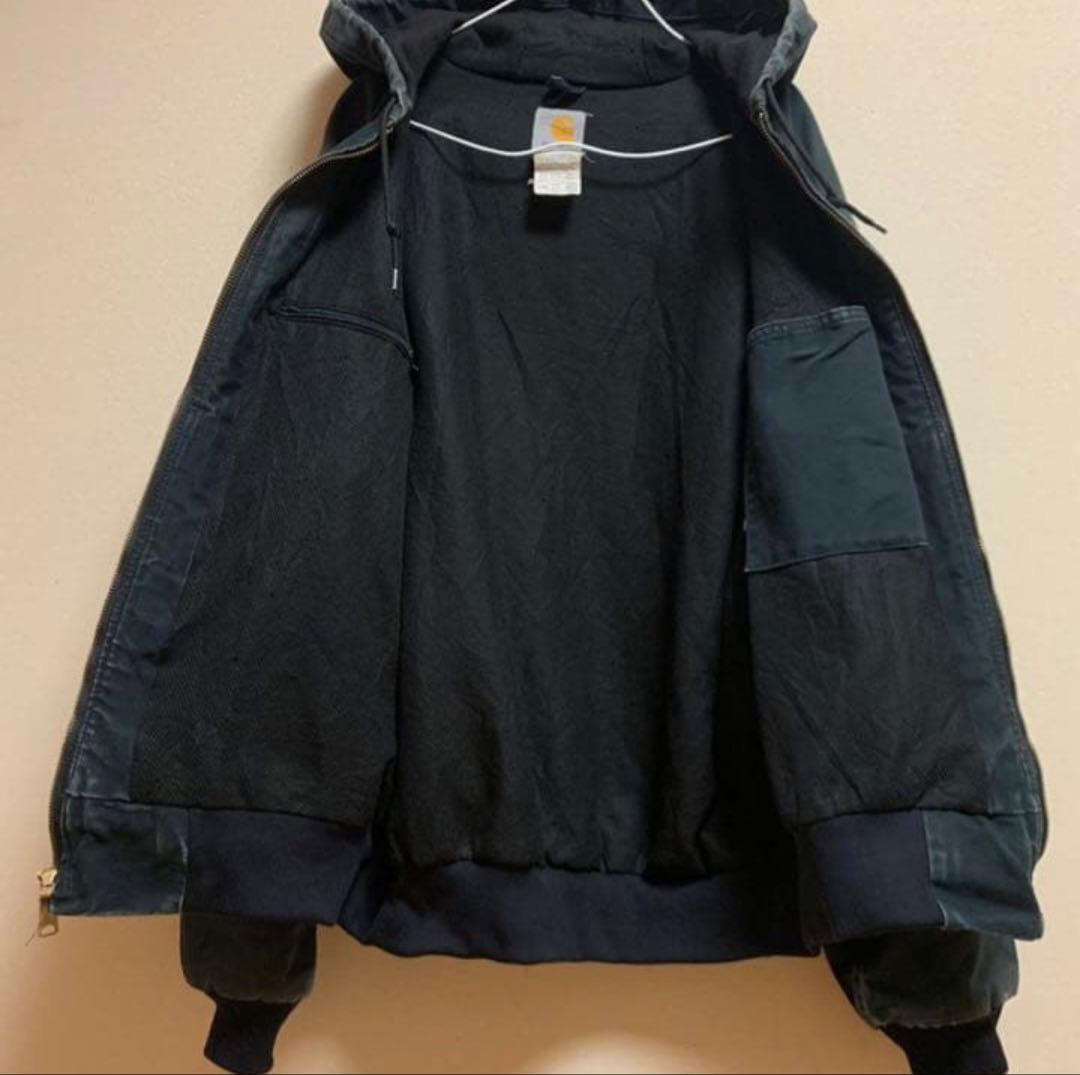 ☆カーハート☆USA製ダックジャケット　アクティブ　ビッグサイズ　フーディ　黒