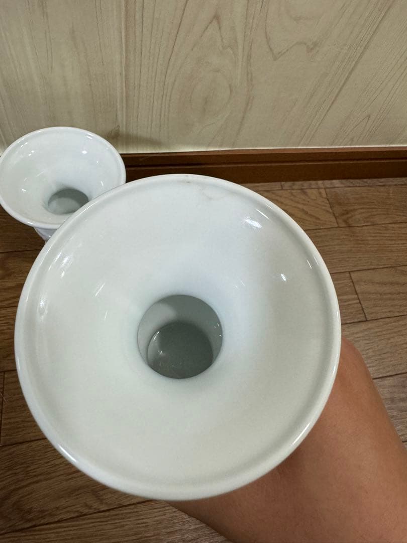 2531 深川製磁　白磁　花瓶　2客