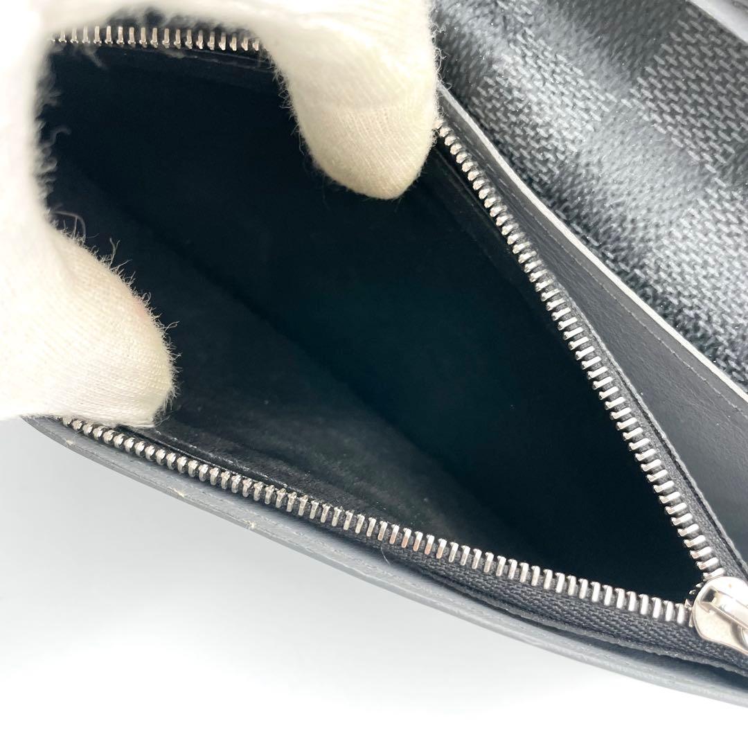 美品/鑑定済★ルイヴィトン　ポルトフォイユ・ブラザ　ダミエグラフィットストライプ