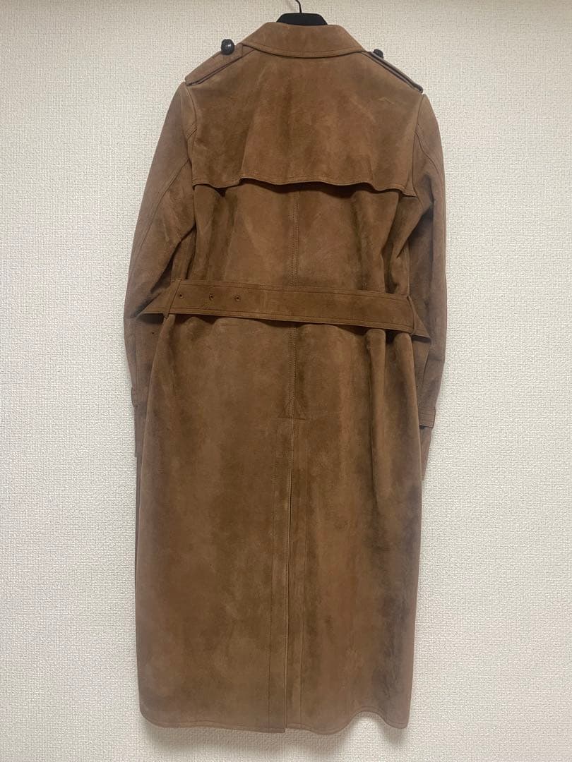 GUCCI 本革トレンチコート　スエード　リアルレザー