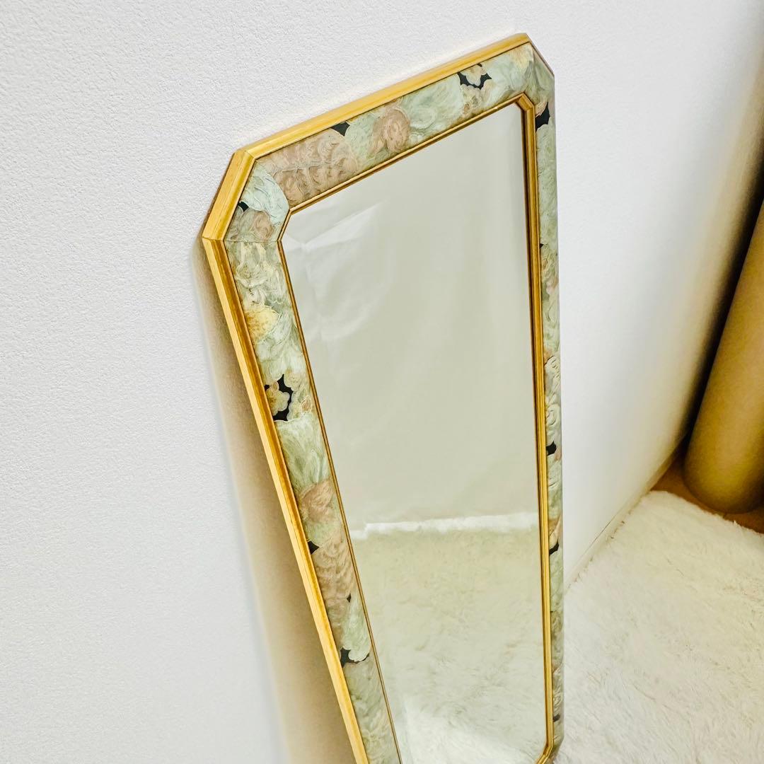 イタリア製 姿見 Made in ITLY 8角形 インテリア アンティーク