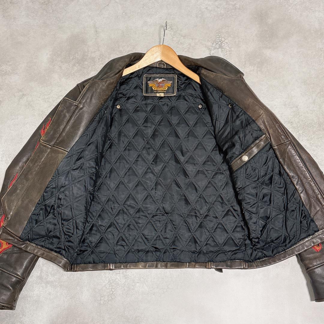 【Nabi】ハーレーダヴィットソン シングルライダース ジャケット M