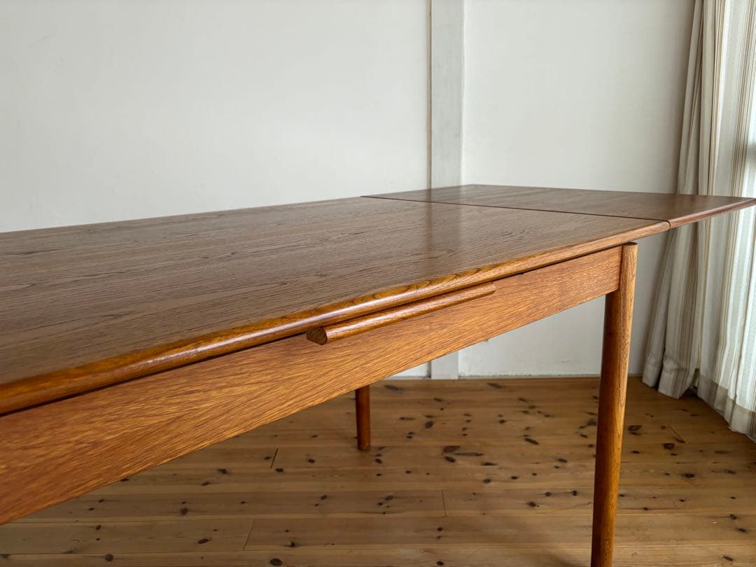 北欧ヴィンテージ　デンマーク　チーク　ドローリーフテーブル
