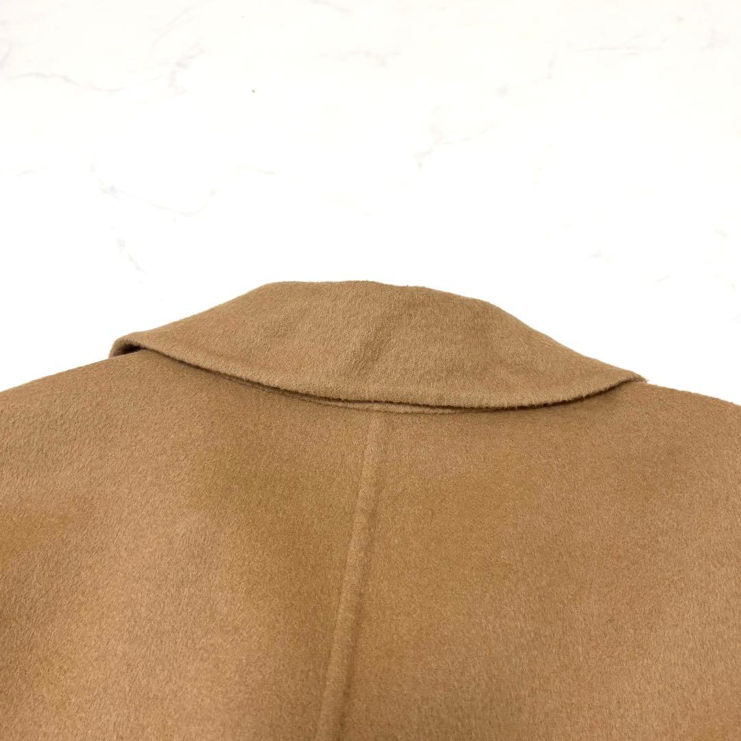 【大きいサイズ 極美品】レリアン リバーコート アンゴラ混 キャメル 2XL