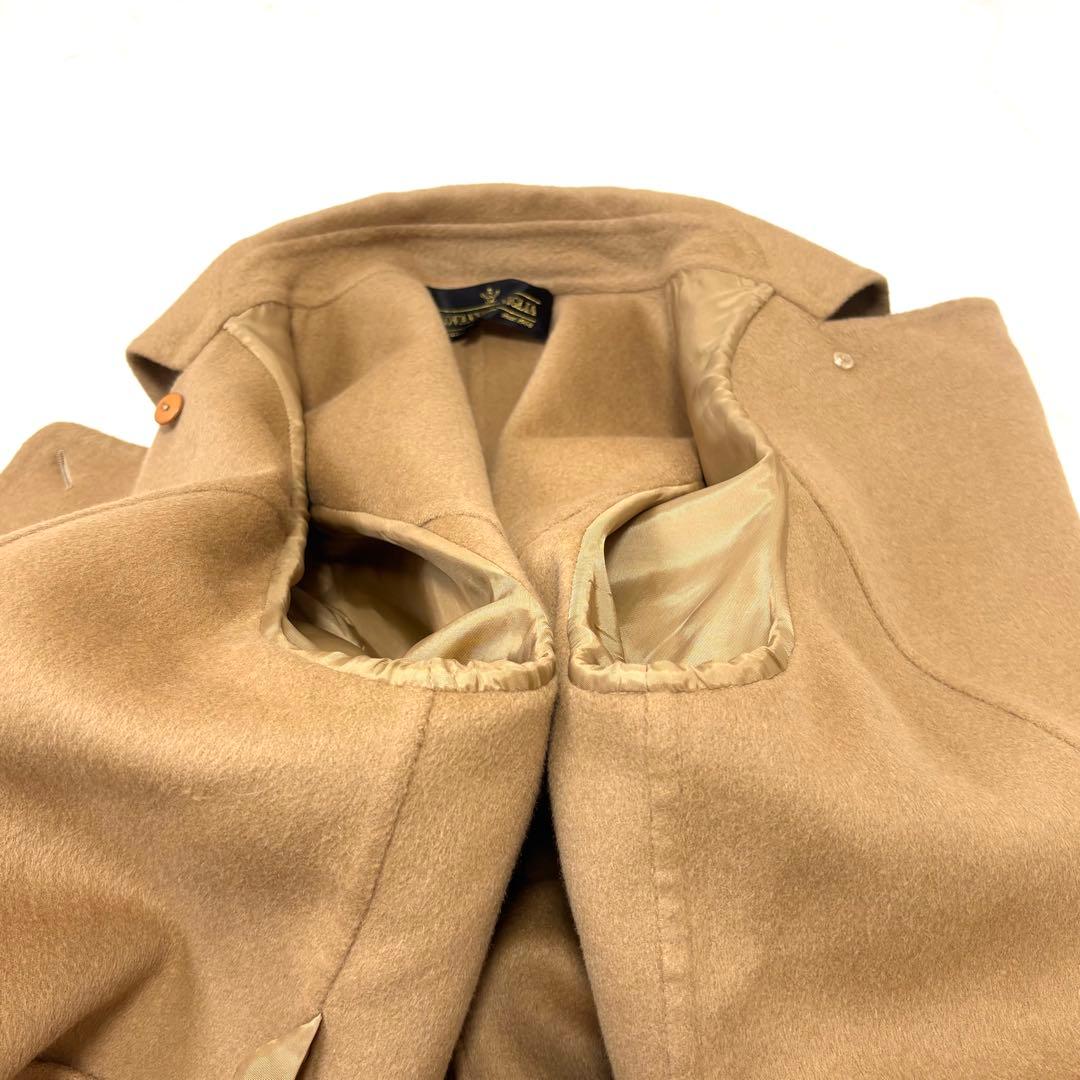 【大きいサイズ 極美品】レリアン リバーコート アンゴラ混 キャメル 2XL