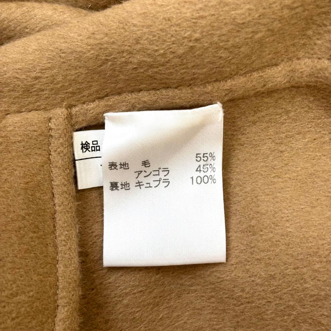 【大きいサイズ 極美品】レリアン リバーコート アンゴラ混 キャメル 2XL