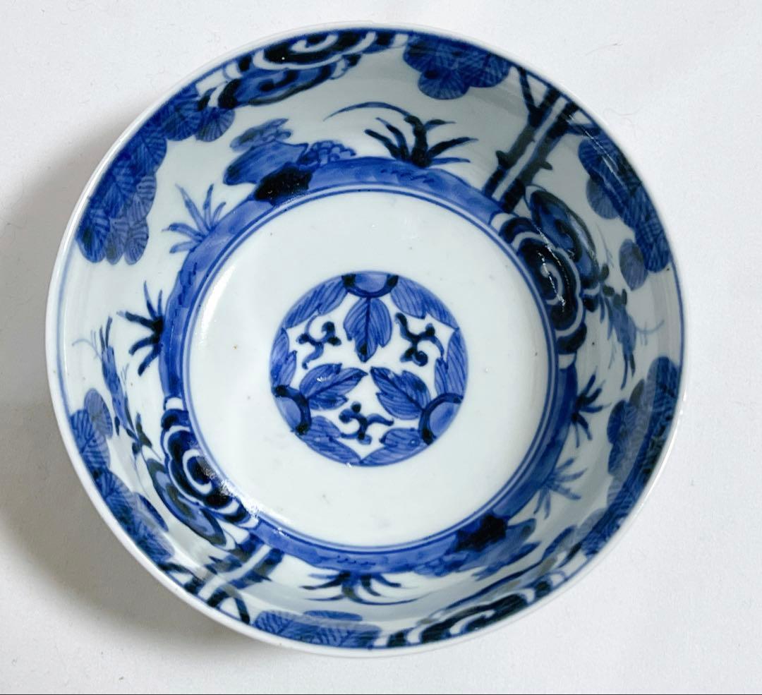 古伊万里　染付　鉢　3客　骨董
