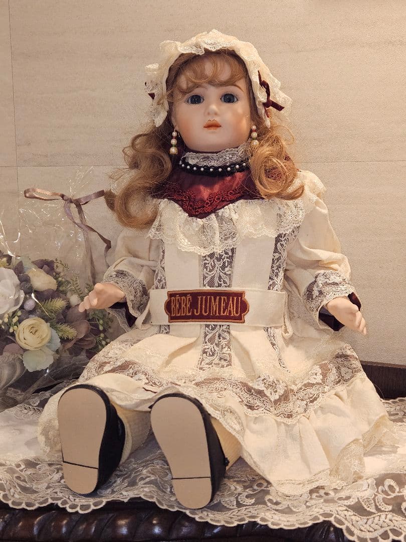 ジュモー❀Bebe Jumeau ブルーグレーの瞳　ビスクドール　リプロ