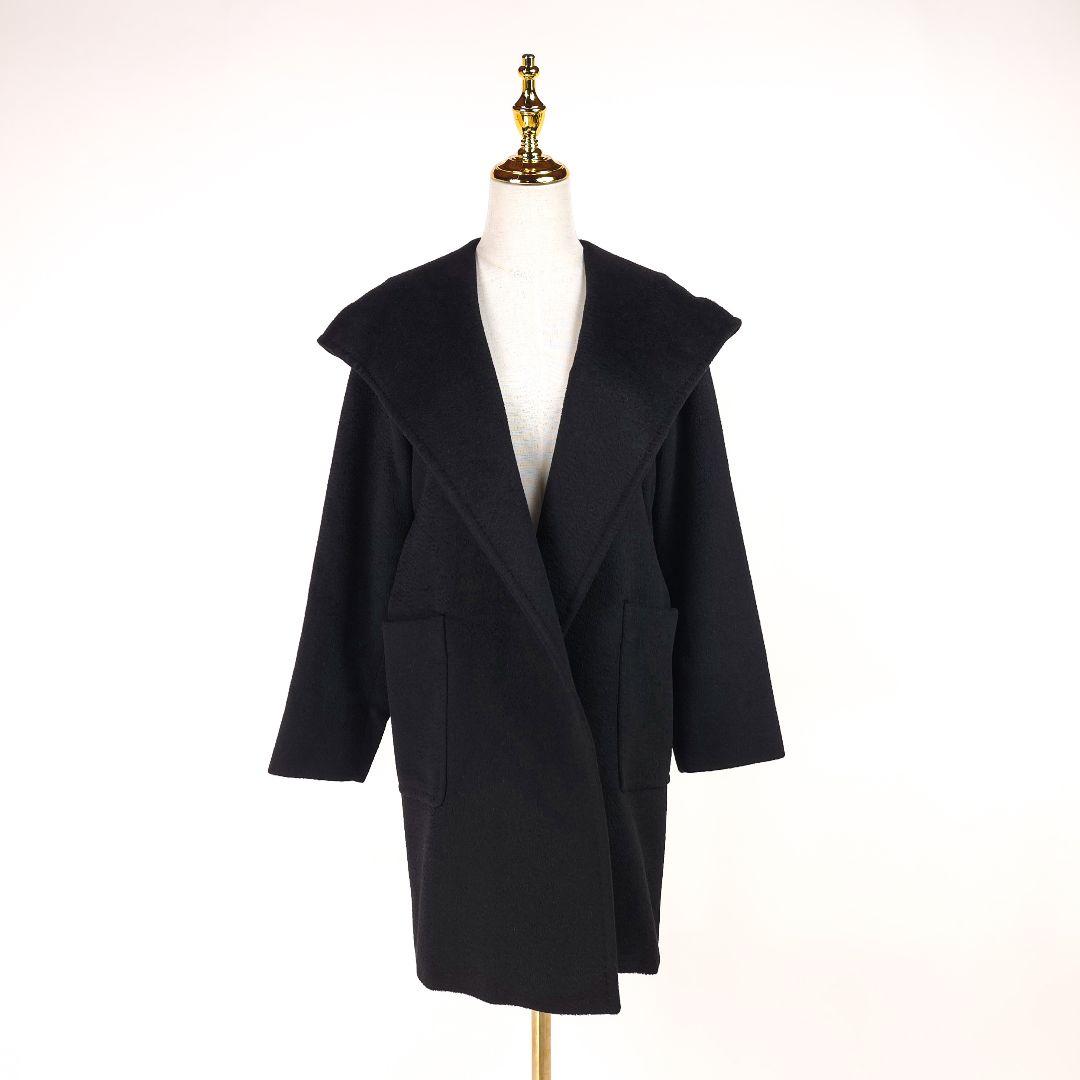 【新品同様】マックスマーラ リアルト キャメル コート ブラック 36 　ベルト