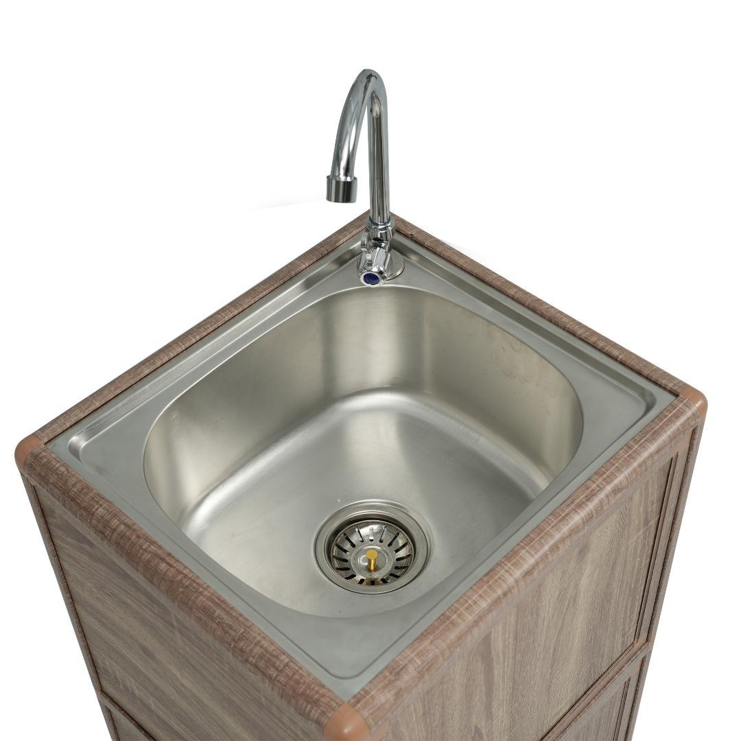 屋外 流し台 ステンレス W46×D35×H108cm ガーデンシンク 作業台