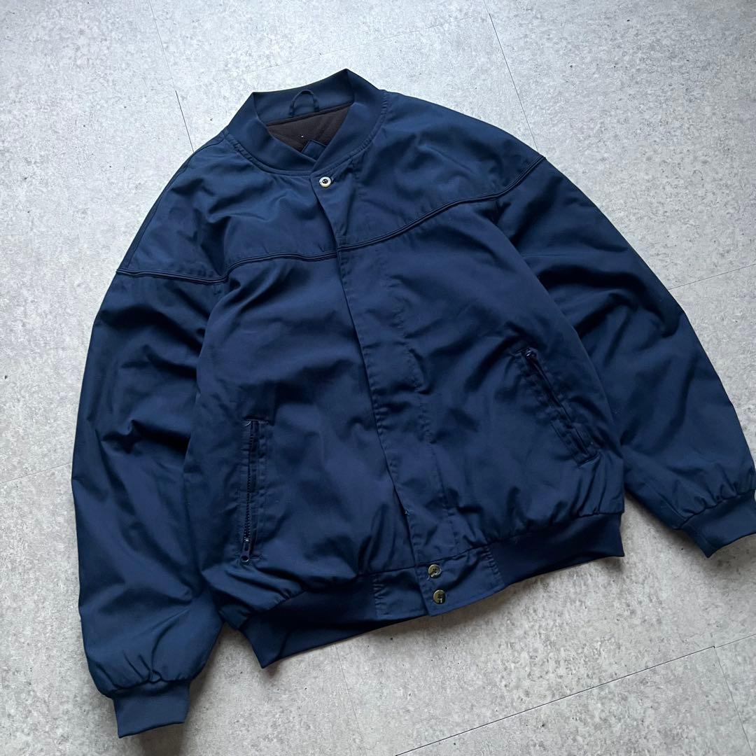 00s HABND カップショルダージャケット 中綿 裏地フリース ネイビー