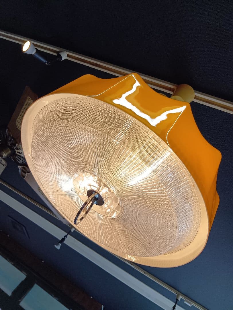 極希少　60's　北欧　ポストモダン　パンプキン　クラウン　ナショナル　ランプ