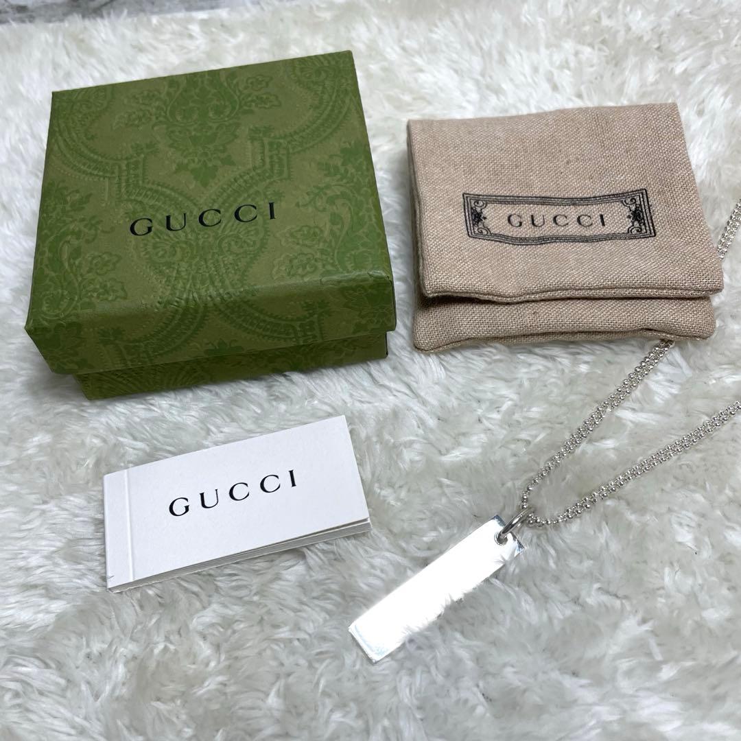 GUCCIグッチ プレートダブルボールチェーンネックレス　フルセット