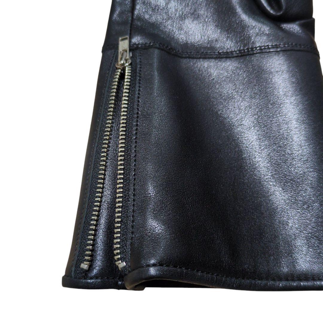 【美品】ヨウジヤマモトプールオム 23AW ジップアップ レザー グローブ 手袋