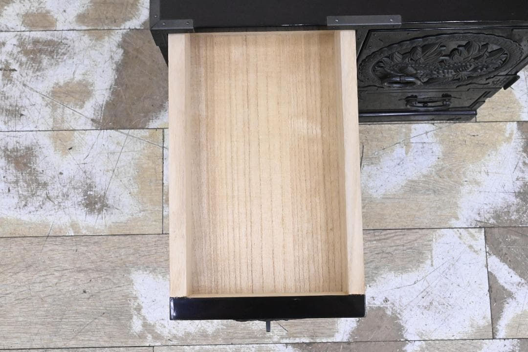 NH19 超美品 最高級 欅産業 仙台箪笥 宮城県推奨品 漆塗り小引出 船箪笥