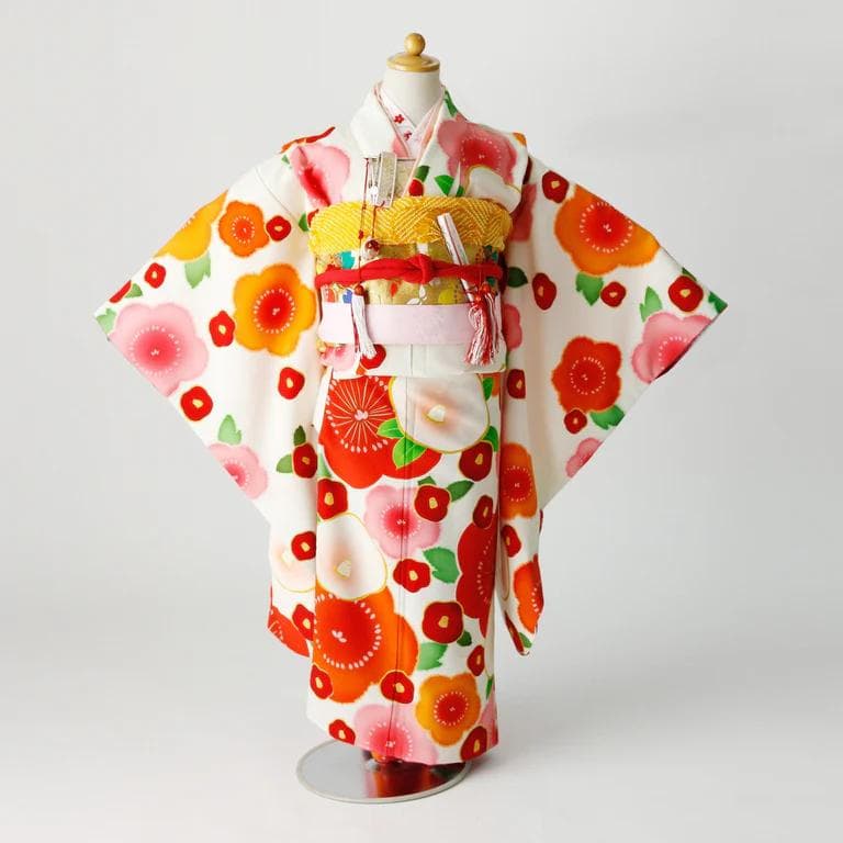 7歳 女の子 着物 七五三　四つ身 7-065