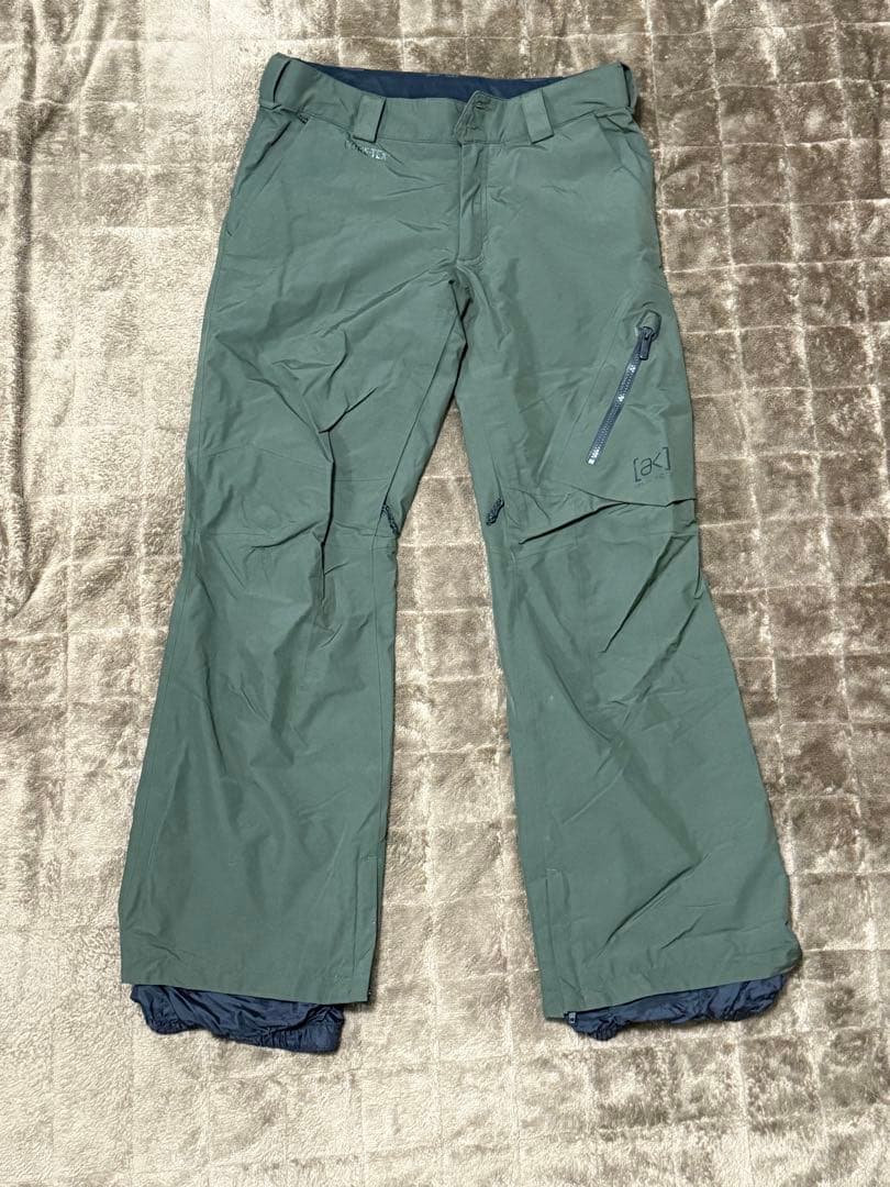 Burton ak スノーボードパンツ GORE-TEX カーキ 一部破れあり