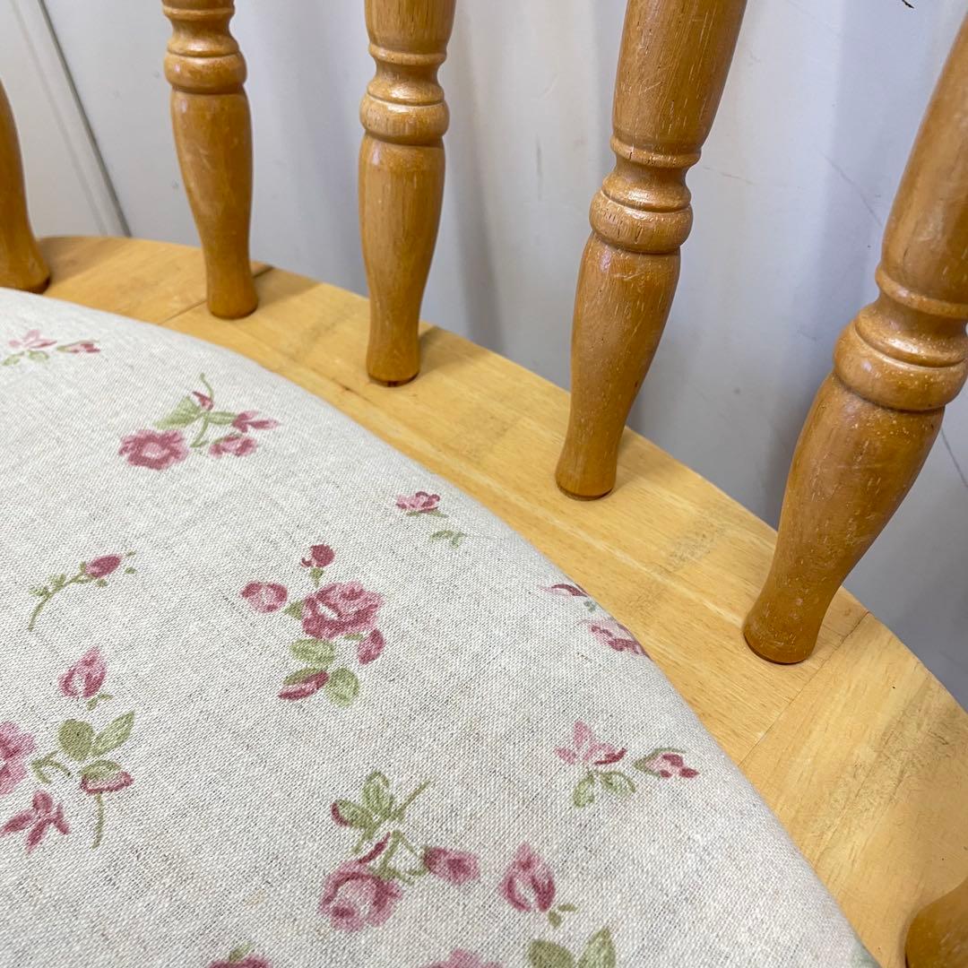 ミキモク ダイニングチェア② ウィンザーチェア 椅子 チェア 北欧スタイル 花柄