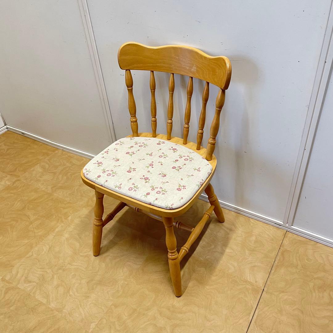 ミキモク ダイニングチェア② ウィンザーチェア 椅子 チェア 北欧スタイル 花柄