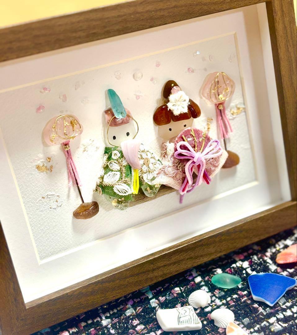 シーグラスアート　〜桜咲くひな祭り〜 №03