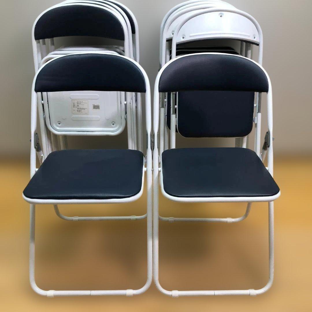 藤沢工業 折り畳パイプ椅子 4客セット 事務用品 店舗用品 88338