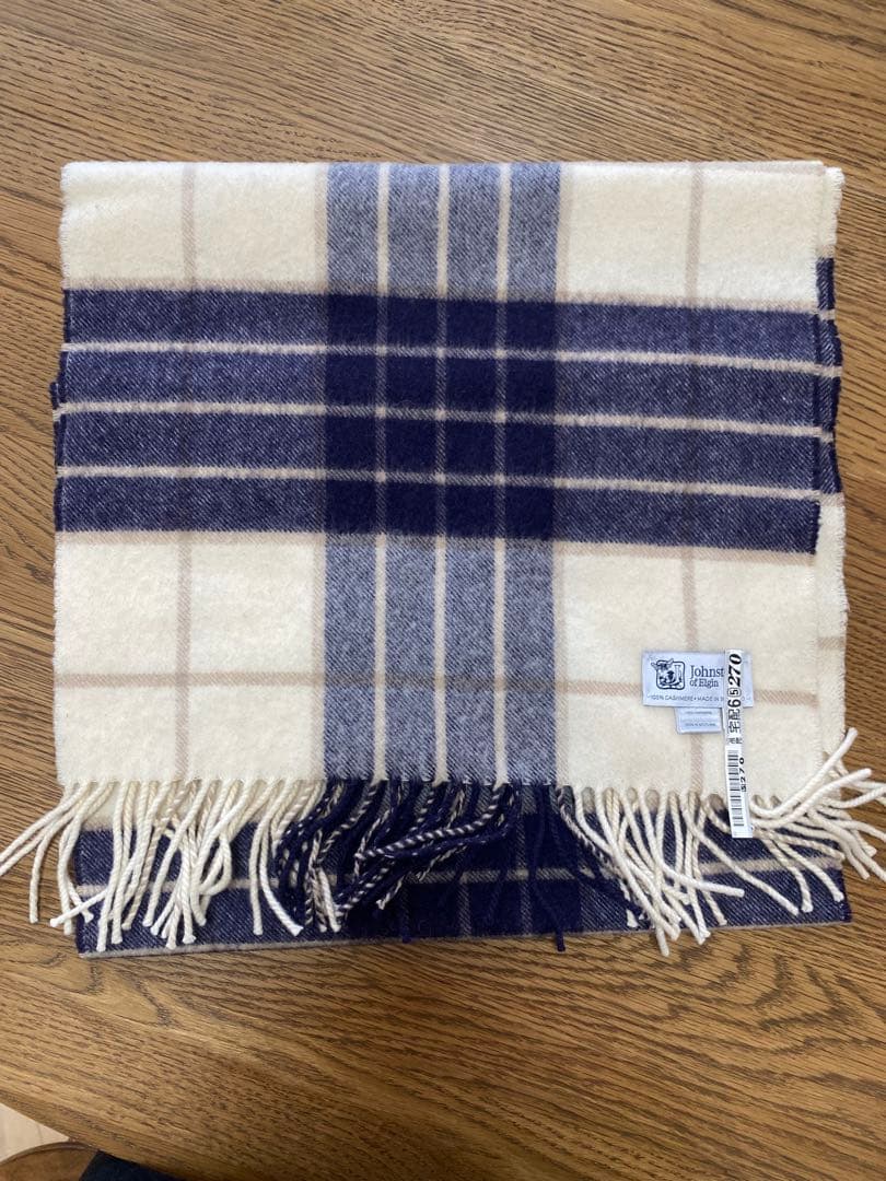 Johnstons of Elgin ウールマフラー チェック柄